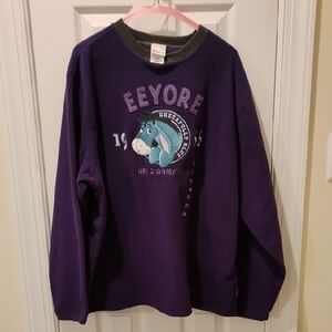 NWT Disney Store Exclusive Fleece Embroidered Eyeore "One Gloomy Guy"  - Adult L